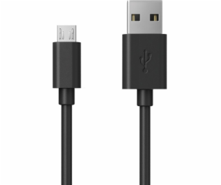 Realpower USB-A - microUSB USB kábel 0,6 m čierny (255651)