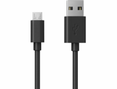 Realpower USB-A - microUSB USB kábel 0,6 m čierny (255651)