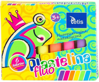 Tetis Fluorescenčná plastelína 15g 6col. TETIS