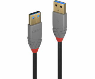 Lindy USB-A - USB-A kábel USB 5 m čierny (36754)