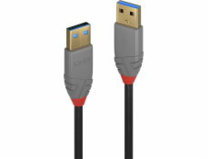 Lindy USB-A - USB-A kábel USB 5 m čierny (36754)