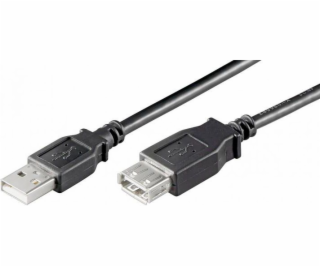 Techly USB-A – USB-A kábel USB 0,3 m čierny (686221)