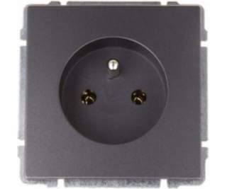 KOS Single socket Kos66 16A grafit (666034)