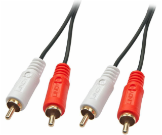 Lindy RCA (Cinch) x2 - RCA (Cinch) x2 kábel 2m čierny (35...