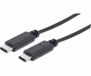 Manhattan USB-C – USB-C kábel USB 1 m čierny (353526)