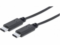 Manhattan USB-C – USB-C kábel USB 1 m čierny (353526)