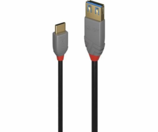 Lindy USB-A - USB-C USB kábel 0,5 m čierny (36910)