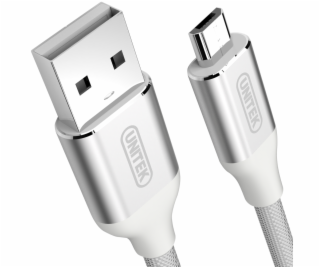 Unitek USB-A - microUSB USB kábel 1 m strieborný (Y-C4026...