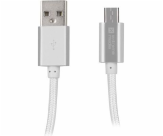 Natec USB-A - microUSB USB kábel 1 m strieborný (NKA-1211)