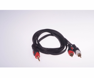 Libox Jack 3,5 mm - RCA (Cinch) kábel x2 1,5 m čierny (LB...