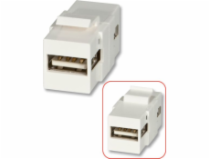 Lindy LINDY USB A Double Female keystone modul pre nástenné boxy - 60553