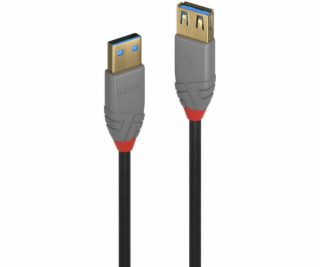 Lindy USB kábel USB-A – USB-A 0,5 m čierno-sivý (36760)