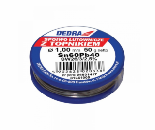 Dedra spájka s tavivom Sn60Pb40 1mm 50g - 31L61005