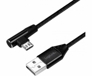 LogiLink USB-A - microUSB USB kábel 0,3 m čierny (CU0141)