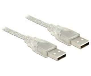 Delock USB kábel USB-A - USB-A 2 m priehľadný (83889)