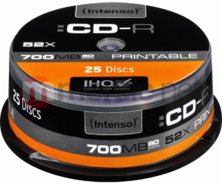 Intenso CD-R 700 MB 52x 25 kusov (1801124)