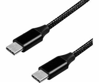 LogiLink USB-C - USB-C kábel USB 0,3 m čierny (CU0153)