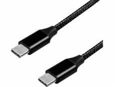 LogiLink USB-C - USB-C kábel USB 0,3 m čierny (CU0153)