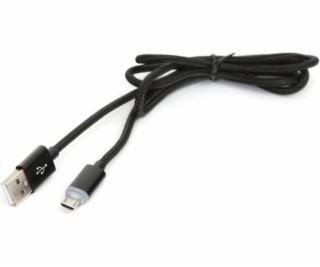 Omega USB-A - microUSB kábel 1 m čierny (OUAMFMB)