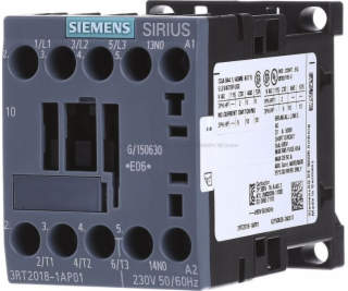 Siemens Výkonový stýkač 16A 3P 230V AC 1Z 0R S00 (3RT2018...