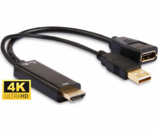 MicroConnect HDMI AV adaptér - DisplayPort + USB-A čierny...