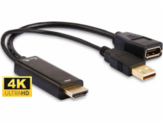 MicroConnect HDMI AV adaptér - DisplayPort + USB-A čierny (HDMDPP1)