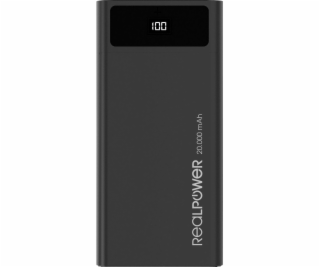 Powerbanka Realpower PB-20k 20000mAh čierna