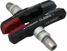 CLARK'S CPS301 MTB brzdové doštičky (V-brake) červeno-čierno-sivé 72mm