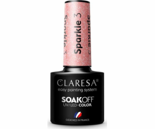 Claresa Claresa Soak Off UV/LED Sparkle hybridný lak 3 5g