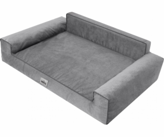 Hobbydog Bed Glamour New, šedá efektná, veľkosť XL