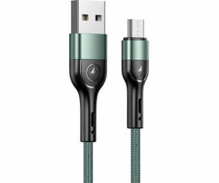 Usams USB-A - microUSB USB kábel 1 m Zelený (6958444913001)