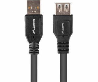 Lanberg USB-A - USB-A USB kábel 1 m čierny (CA-USBE-15CU-...