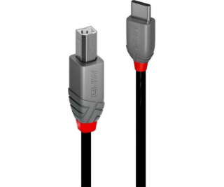 Lindy USB-C – USB-B USB kábel 3 m čierny (36943)