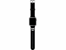 Karl Lagerfeld Karl Lagerfeld KLAWLSLCK Remienok Apple Watch 42/44/45 mm čierny/čierny remienok Silikónové hlavy Choupette