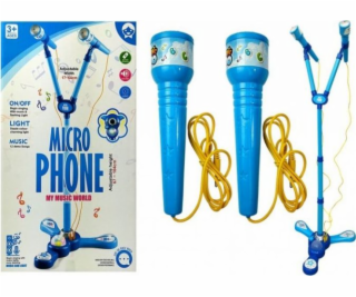 Mikrofóny Lean Sport Karaoke Set Blue Stand