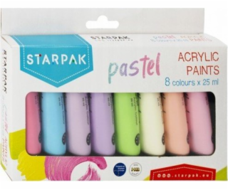 Starpak AKRYLOVÉ FARBY 8COL 25ML PASTEL STK WB 6/24