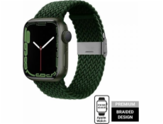 Splietaný remienok Crong Crong Wave Band pre Apple Watch 42/44/45 mm zelený