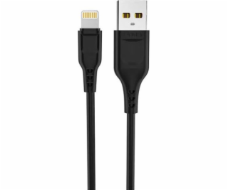 Denmen USB-A – Lightning kábel 1 m čierny (29350)