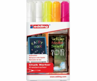 Edding Chalk fixky, 5 ks, farebné