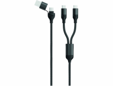 USB kábel 2GO USB-A + USB-C - 2x USB-C 1,2 m čierny (797367)