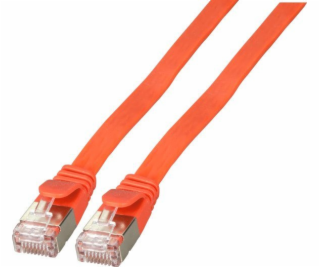 EFB EFB RJ45 Flachpatch kábel U/FTP, Cat.6A, PVC, 0,5m, rot