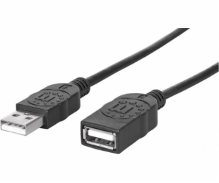 Manhattan USB kábel USB-A – USB-A 3 m čierny (364898)