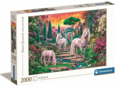 Puzzle Clementoni 2000 ks. HQ klasické záhradné jednorožce