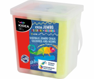 Derform Colored + neónová krieda Jumbo 12 ks.