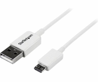 StarTech USB-A - microUSB USB kábel 1 m Biely (USBPAUB1MW)