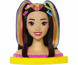 Stylingová hlava bábiky Mattel Barbie Neon Rainbow Čierne...