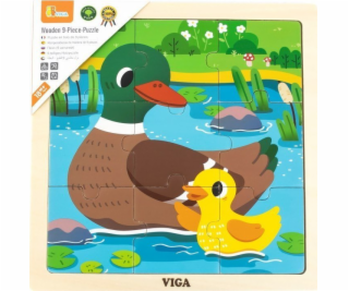 Hračky Viga Hračky VIGA Handy Wooden Puzzle Ducks 9 dielikov