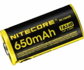 Nitecore Nitecore 16340 - 650mAh 3,6 V - 3,7 V NL1665R Li...