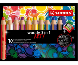 Pastelky Stabilo Woody Arty 3v1 10 farieb + STABILO strúh...