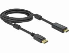 Delock kábel DELOCK DisplayPort 1.2 > HDMI kábel 4K 60Hz 3m aktiv schwarz